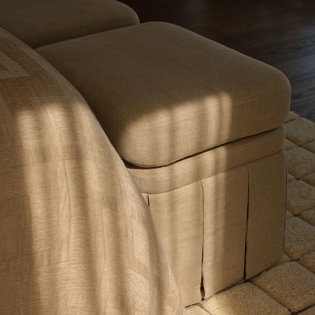 Solène Pleated Ottoman
